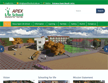 Tablet Screenshot of apexlifeschool.edu.np